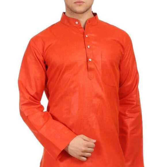 Wintage Other - COTTON SILK RED KURTA PYJAMA